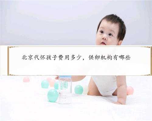 北京代怀孩子费用多少，供卵机构有哪些